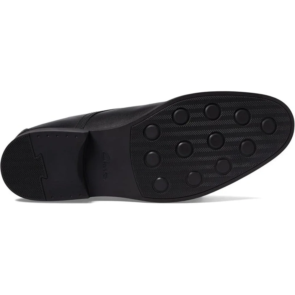 Clarks® (Men's 8.5 WIDE) Whiddon Step™ Slip on Loafer in Black Leather - $120